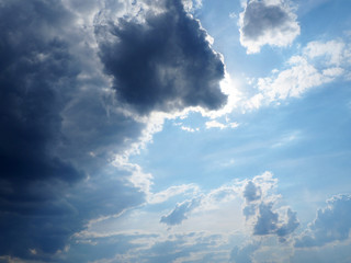 Fototapeta premium cumulus clouds against the blue sky