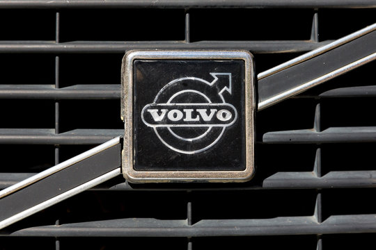 Sofia, Bulgaria - August 14, 2016: Retro VOLVO car logo on an attique car at a retro car parade.