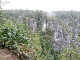 Sächsische Schweiz Panorama Felsen