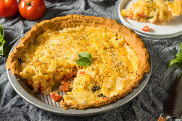 Homemade Cheesy Tomato Pie