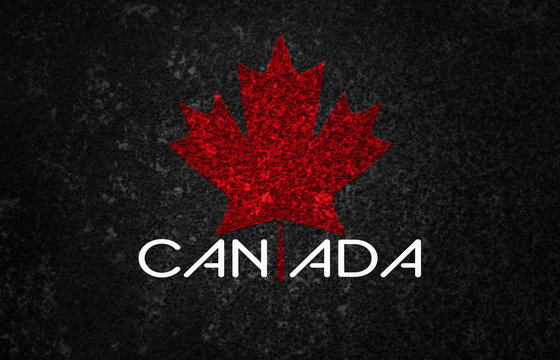 Canadian National Holiday. Canadian background with maple leaf and national colors.