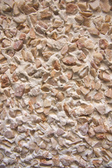 Close-up of a wall decorated with artificial stones
