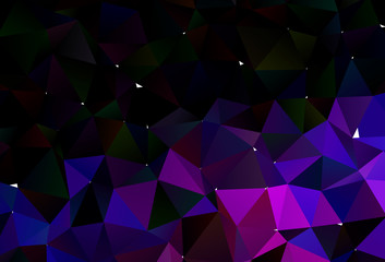 Dark Purple, Pink vector abstract mosaic pattern.