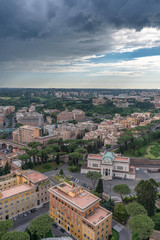 Fototapeta premium Rome from the rooftops - aerial view of Rome