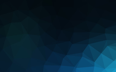 Dark BLUE vector abstract polygonal texture. A completely new color illustration in a vague style. Template for a cell phone background.