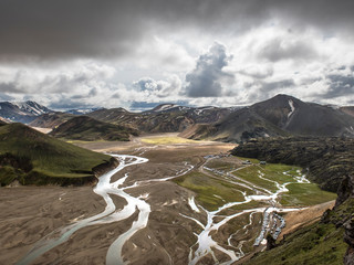 View overlooking Landmannalaugar Region in Iceland