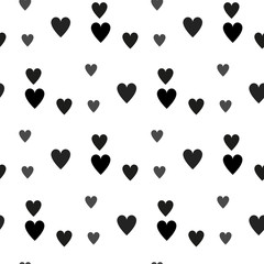 Heartbeat dark seamless vector pattern or background made with black gray icon