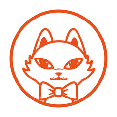 halloween cat mascot seasonal icon