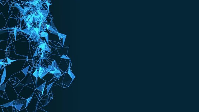 Motion loop intro copy space for digital innovation technology future fintech business abstract concept in international world global communication network blockchain decentralize linkage transaction
