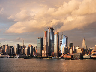 View looking across Hudson River at the Midtown cityscape, Manhattan