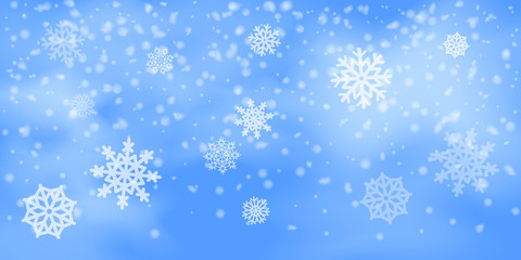 Obraz na płótnie Canvas Snowflakes, snowfall.
