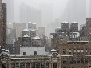 Snowstorm in Midtown Manhattan