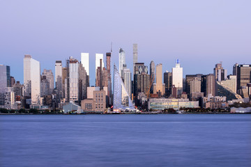 View looking across Hudson River at the Midtown cityscape, Manhattan