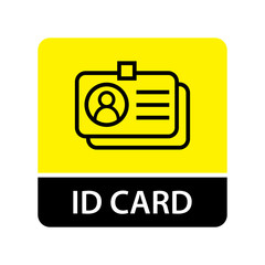 Id card icon for web and mobile