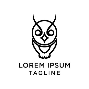 Owl Logo Design Template Vector
