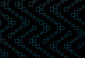 Dark BLUE vector background with rectangles.