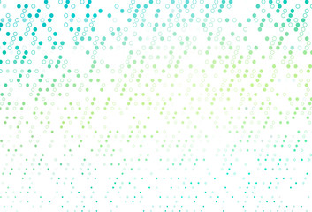 Light Green, Yellow vector background with bubbles.