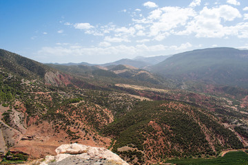 Fototapeta na wymiar High Atlas Mountains in Toubkal National Park, Morocco. 