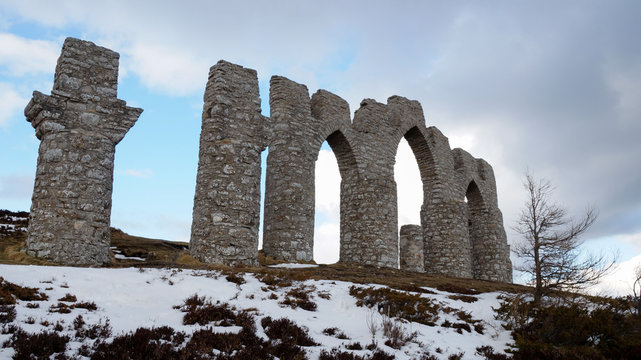 Fyrish Monument near Alness in the Scottish Highlights, United Kingdom.