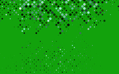 Light Green vector texture with disks. Blurred decorative design in abstract style with bubbles. Design for posters, banners.