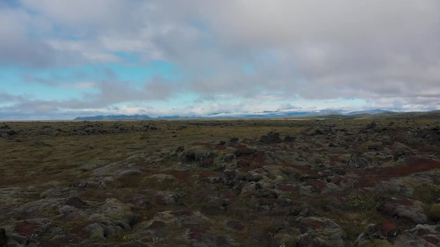 aerial view of mountains and clouds