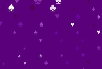 Fototapeta na wymiar Light Purple vector background with cards signs.