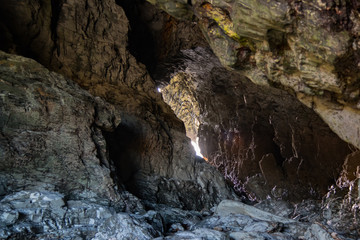 Inside a sea cave, Tintagel, Cornwall