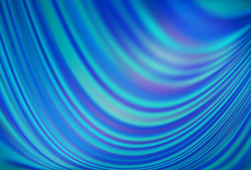 Light BLUE vector pattern with lines, ovals.