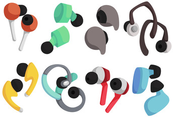 Headphones for listening to music, sports. Multi-colored headphones.