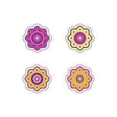 mandala coloring books vector