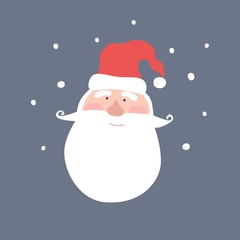 Christmas background with Santa Claus. Vector illustration.