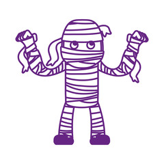 little boy with mummy costume character