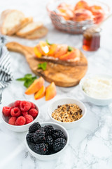 Peach ricotta toast