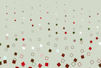 Light Green, Red vector layout with rectangles, squares.