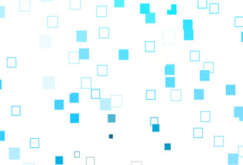 Light BLUE vector pattern with crystals, rectangles.