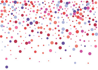 Festive colorful round confetti background. Rectangle vector texture for holidays, postcards, posters, websites, carnivals, birthday and children's parties. Cover mock-up.