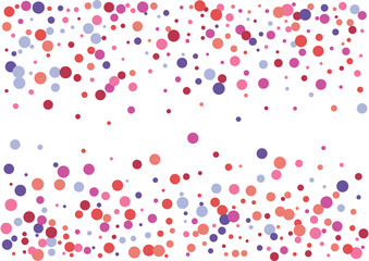 Festive colorful round confetti background. Rectangle vector texture for holidays, postcards, posters, websites, carnivals, birthday and children's parties. Cover mock-up.