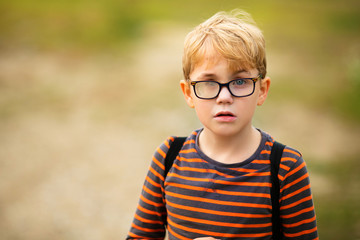 Problems at school Pupil in uniform and bag torturing of school bullying. Violence, depression,...