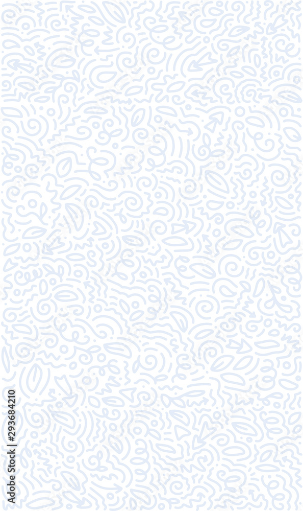 Wall mural scattered geometric line shapes. abstract background design. vector black and white pattern.