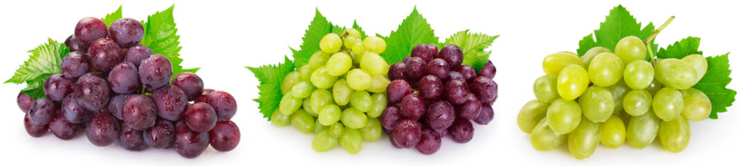 Fototapeta Fresh grape on white background obraz