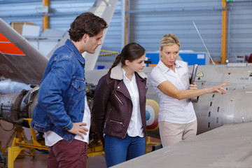 portrait of business people in airport field