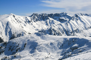 Winter panorama of Pirin Mountain, Bulgaria