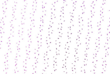 Light Purple vector texture with musical notes.