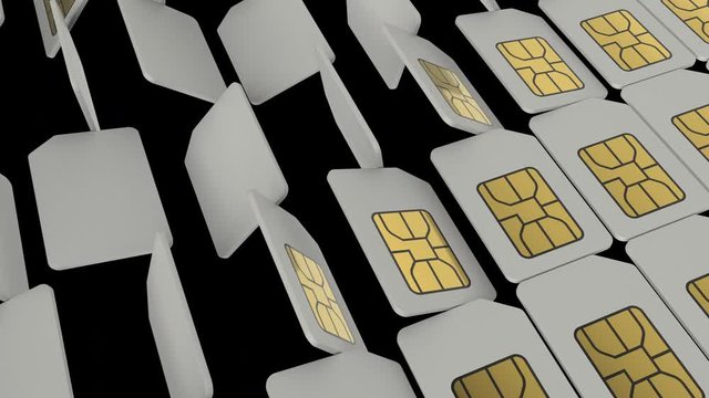 Sim card background loopable, mobile connection, telecommunications, network