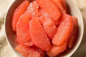 Raw Red Organic Grapefruit Slices