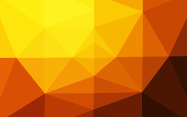 Dark Orange vector abstract mosaic pattern. Triangular geometric sample with gradient.  Template for a cell phone background.