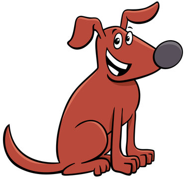 cartoon brown dog comic animal character