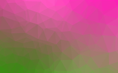 Light Pink, Green vector blurry triangle texture. A completely new color illustration in a vague style. Textured pattern for background.