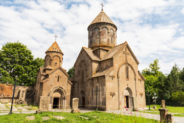 Western Asia, Eurasia, South Caucasus, Republic of Armenia. Tsakhkadzor. Kecharis Monastery. An 11th C. monastic complex. Surp Nshan and Katoghike Churches.
