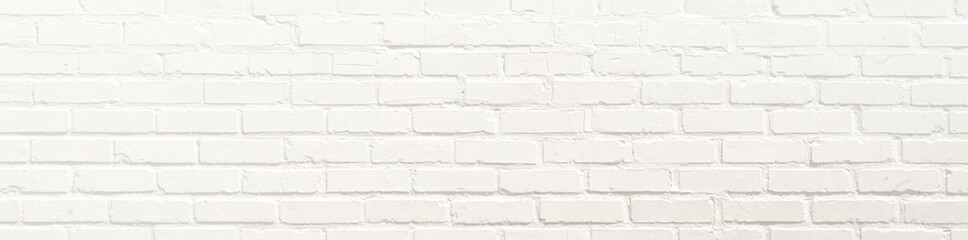 White brick wall background. Neutral texture of a flat brick wall close-up.